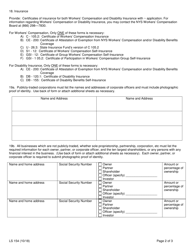 Form LS154 Application for Apparel Industry Certificate of Registration - New York, Page 2