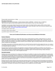 Form FL515 Division of Immigrant Policies &amp; Affairs: Foreign Labor Certification Unit: H-2b Swa Job Order Form - New York, Page 2