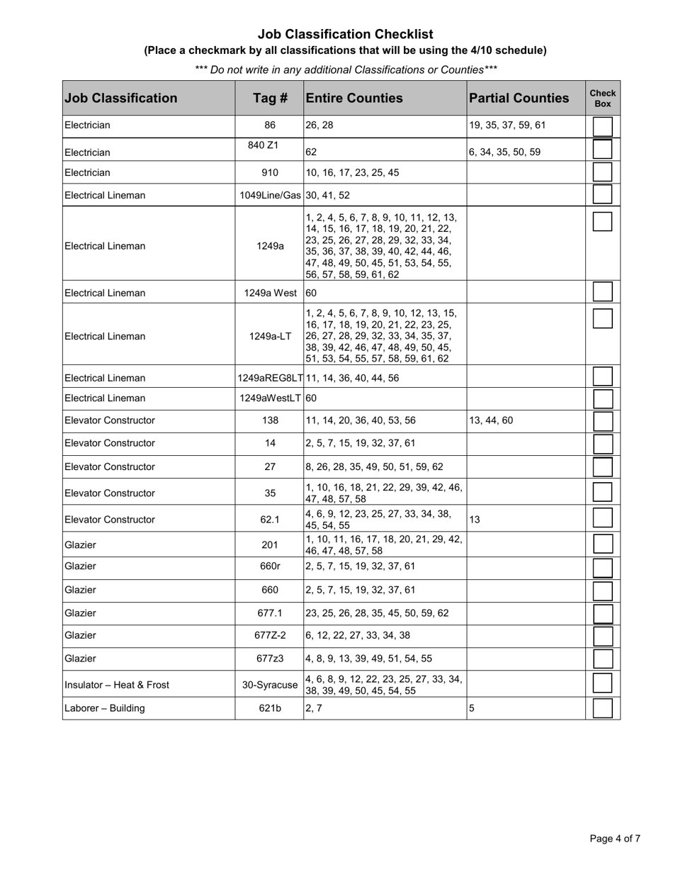 Form PW30.1 Employer Registration for Use of 4 Day / 10 Hour Work Schedule - New York, Page 4