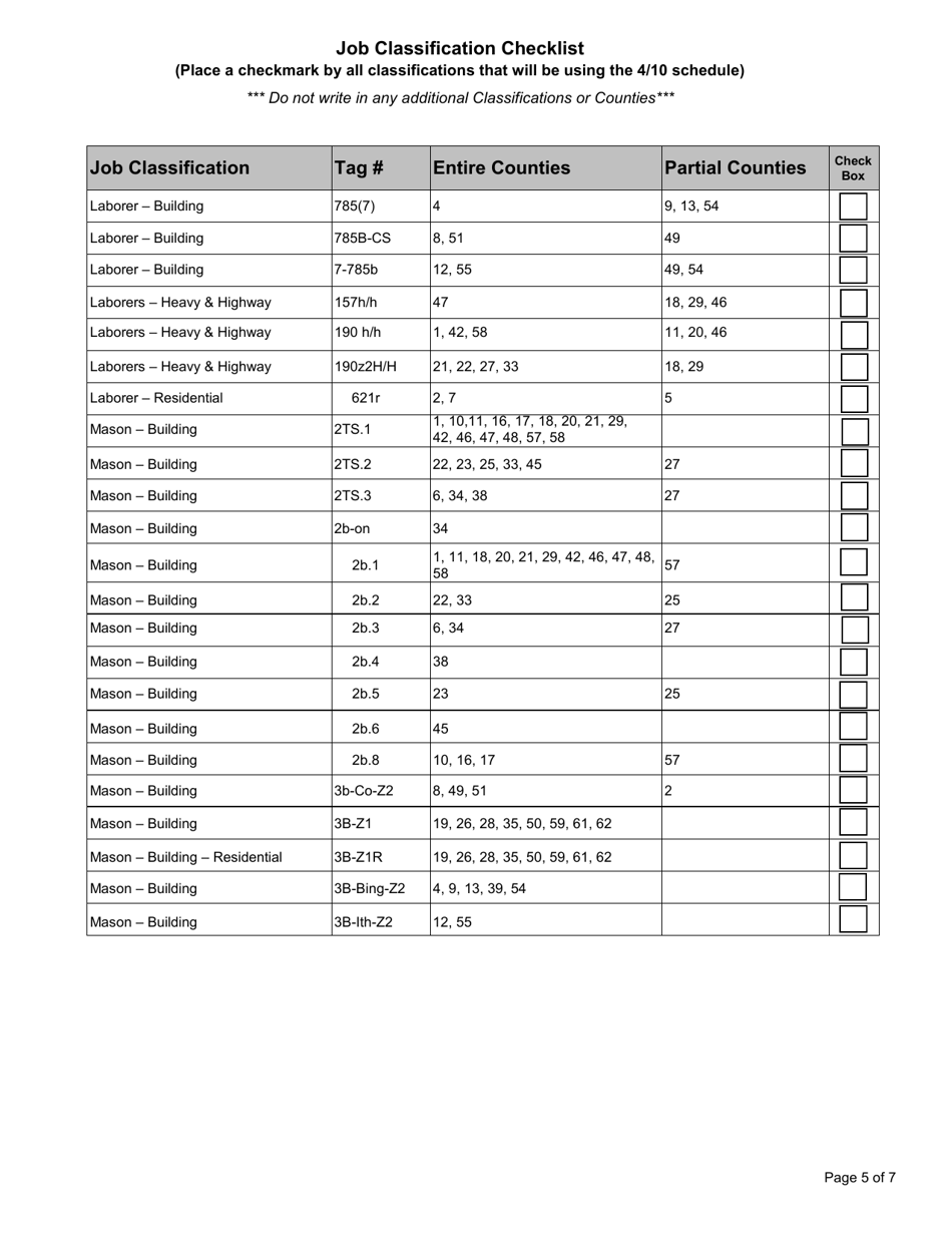 Form PW30.1 Employer Registration for Use of 4 Day / 10 Hour Work Schedule - New York, Page 5