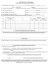 Form SH-751 Petition for a Variance or Other Relief - New York, Page 2