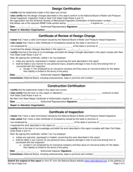 Form SH386 Welded Boiler Repair or Alteration Report - New York, Page 2