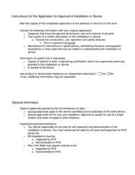 Form SH753 Application for Approval of Installation or Device - New York, Page 2