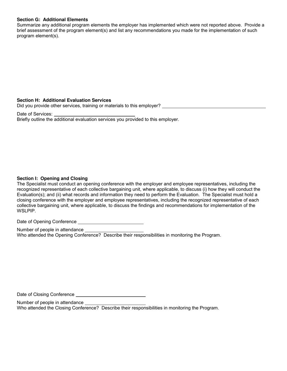 Form SH926 Workplace Safety and Loss Prevention Incentive Program Safety Incentive Program - Section 1.13 of Icr 60 Evaluation Report - New York, Page 8
