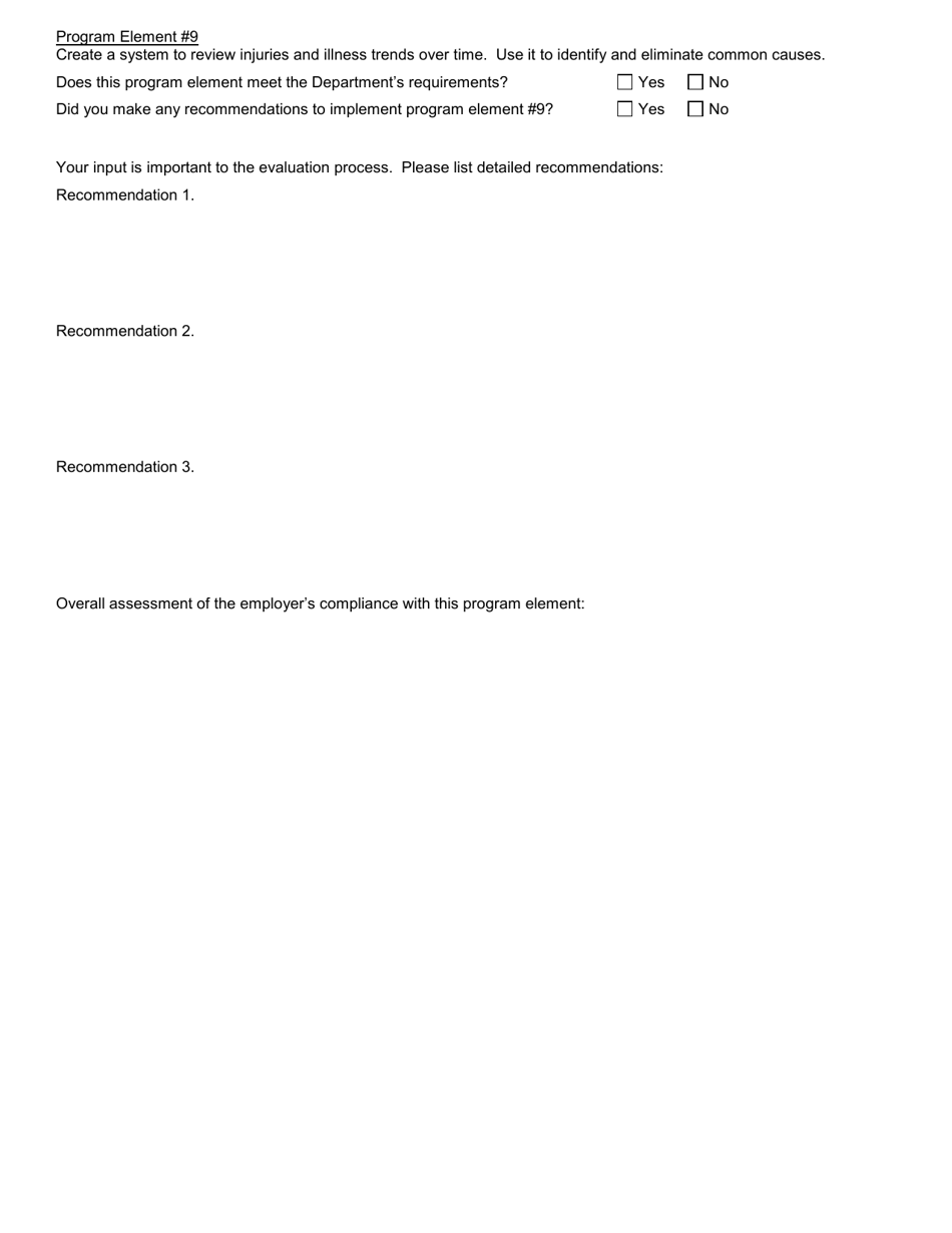 Form SH899 Mandatory Workplace Safety and Loss Prevention Program Industrial Code Rule 59 - Consultant Report - New York, Page 12