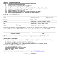 Form SH899 Mandatory Workplace Safety and Loss Prevention Program Industrial Code Rule 59 - Consultant Report - New York, Page 21