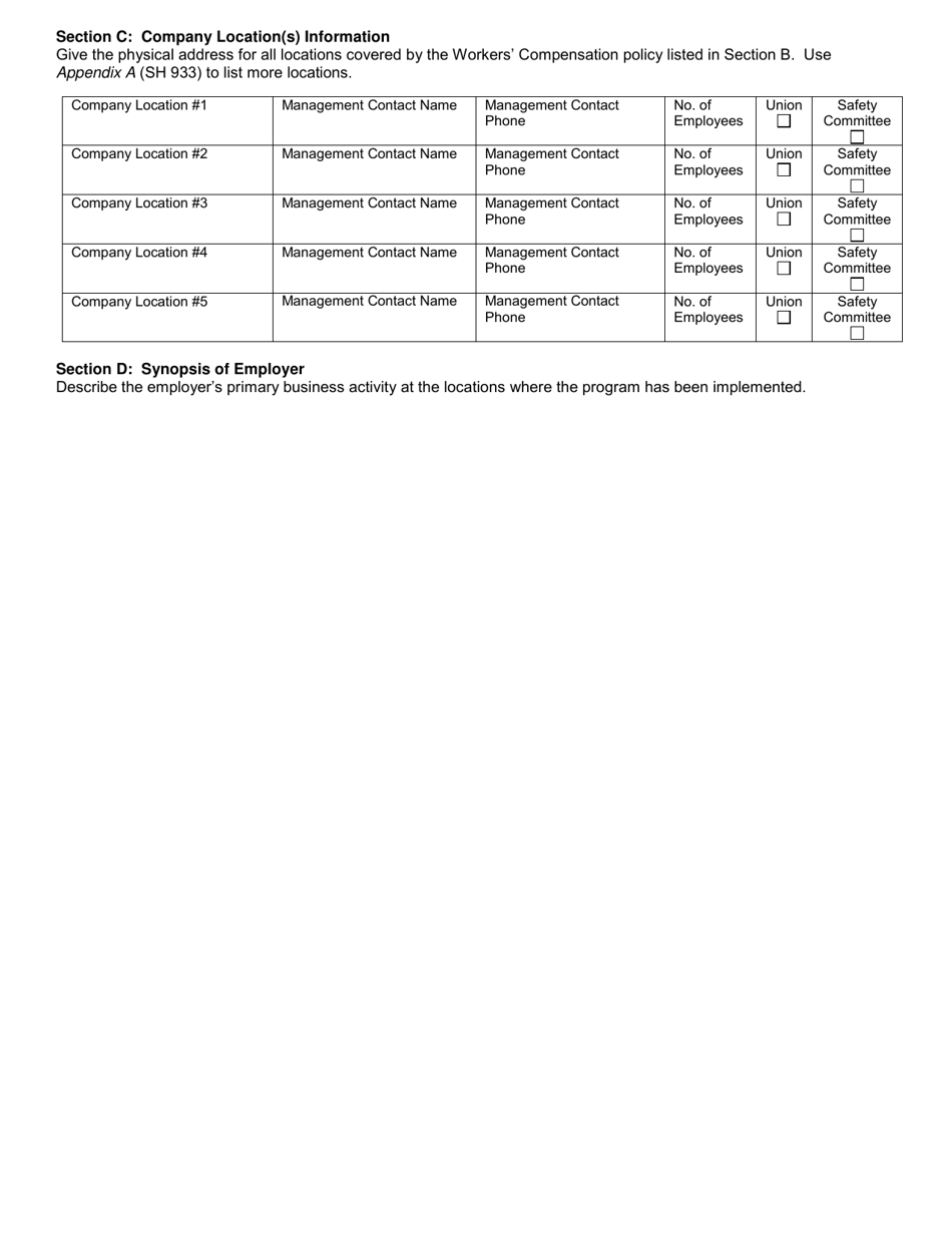 Form SH899 Mandatory Workplace Safety and Loss Prevention Program Industrial Code Rule 59 - Consultant Report - New York, Page 2