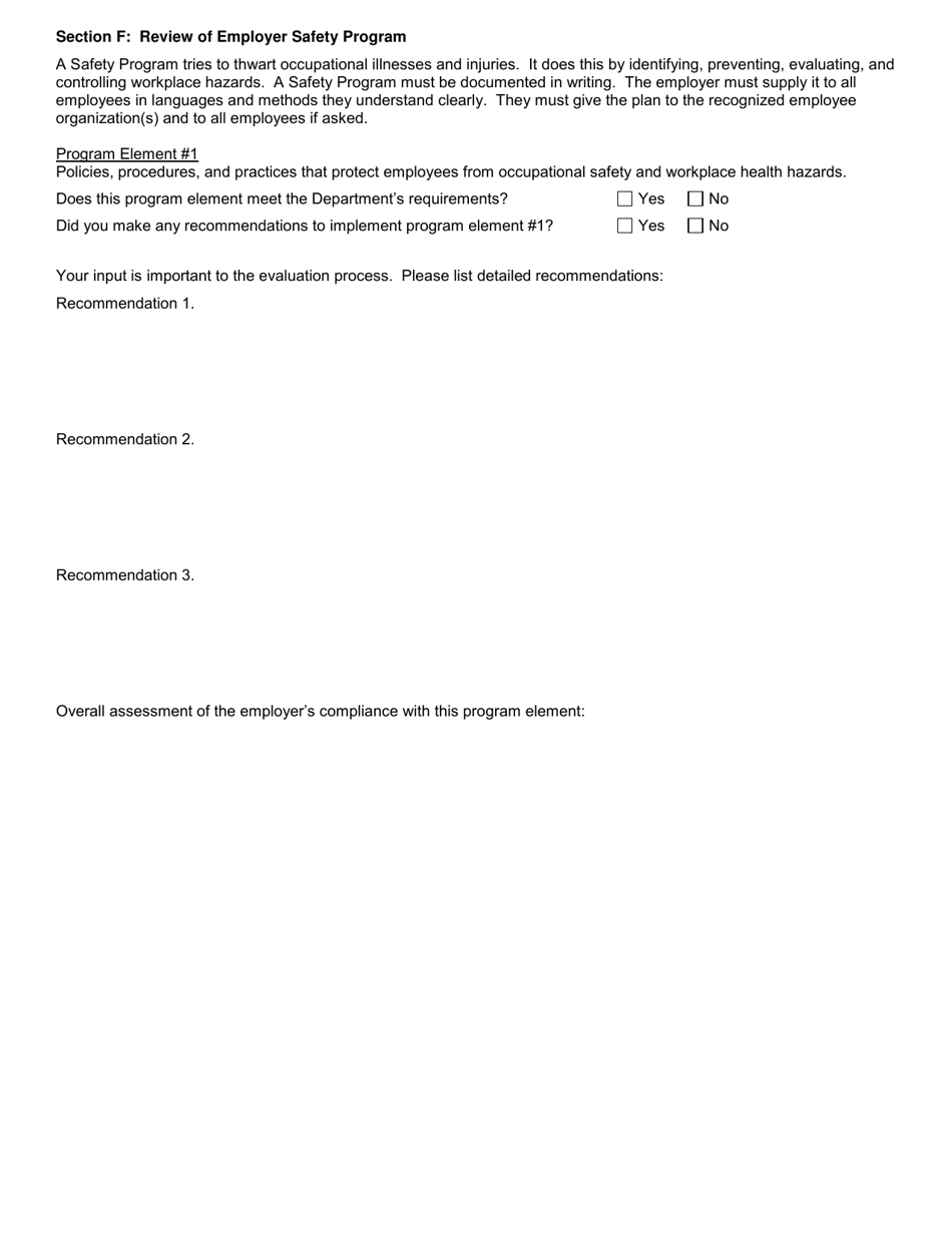 Form SH899 Mandatory Workplace Safety and Loss Prevention Program Industrial Code Rule 59 - Consultant Report - New York, Page 4