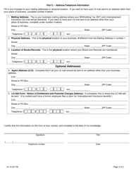 Form IA15 Change of Business Information Form - New York, Page 2