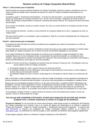 Formulario SW4S Reclamo Continuo De Trabajo Compartido (Shared Work) - New York (Spanish), Page 2