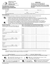 Document preview: Form TC403 HR Unemployment Insurance Request for Reconsideration - New York
