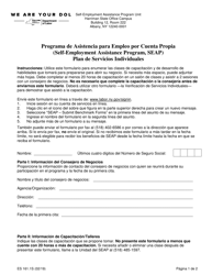 Document preview: Formulario ES161.1S Programa De Asistencia Para Empleo Por Cuenta Propia Plan De Servicios Individuales - New York (Spanish)