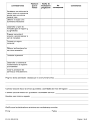 Formulario ES161.3S Programa De Asistencia Para Empleo Por Cuenta Propia Reporte De Progreso Individual - New York (Spanish), Page 2