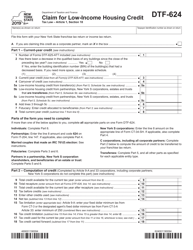 Form DTF-624 Claim for Low-Income Housing Credit - New York