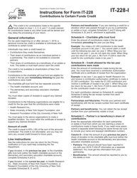 Document preview: Instructions for Form IT-228 Contributions to Certain Funds Credit - New York