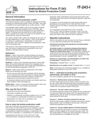 Document preview: Instructions for Form IT-243 Claim for Biofuel Production Credit - New York