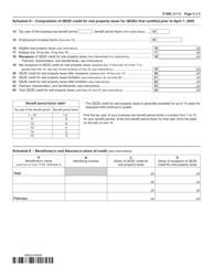 Form IT-606 Claim for Qeze Credit for Real Property Taxes - New York, Page 3