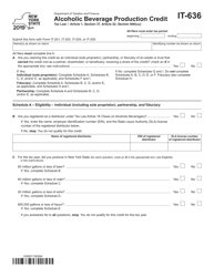 Document preview: Form IT-636 Alcoholic Beverage Production Credit - New York