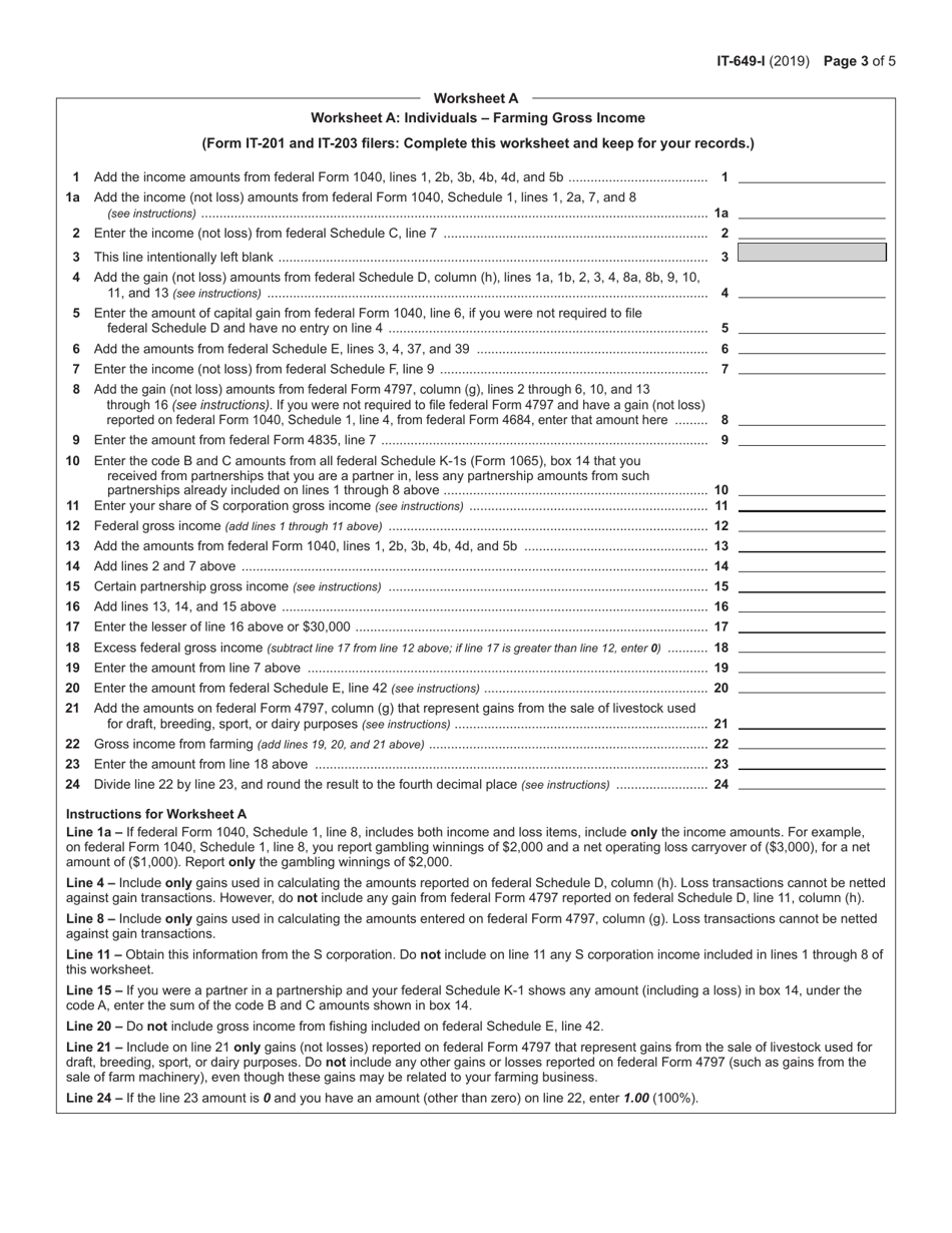 Instructions for Form IT-649 Farm Donations to Food Pantries Credit - New York, Page 3