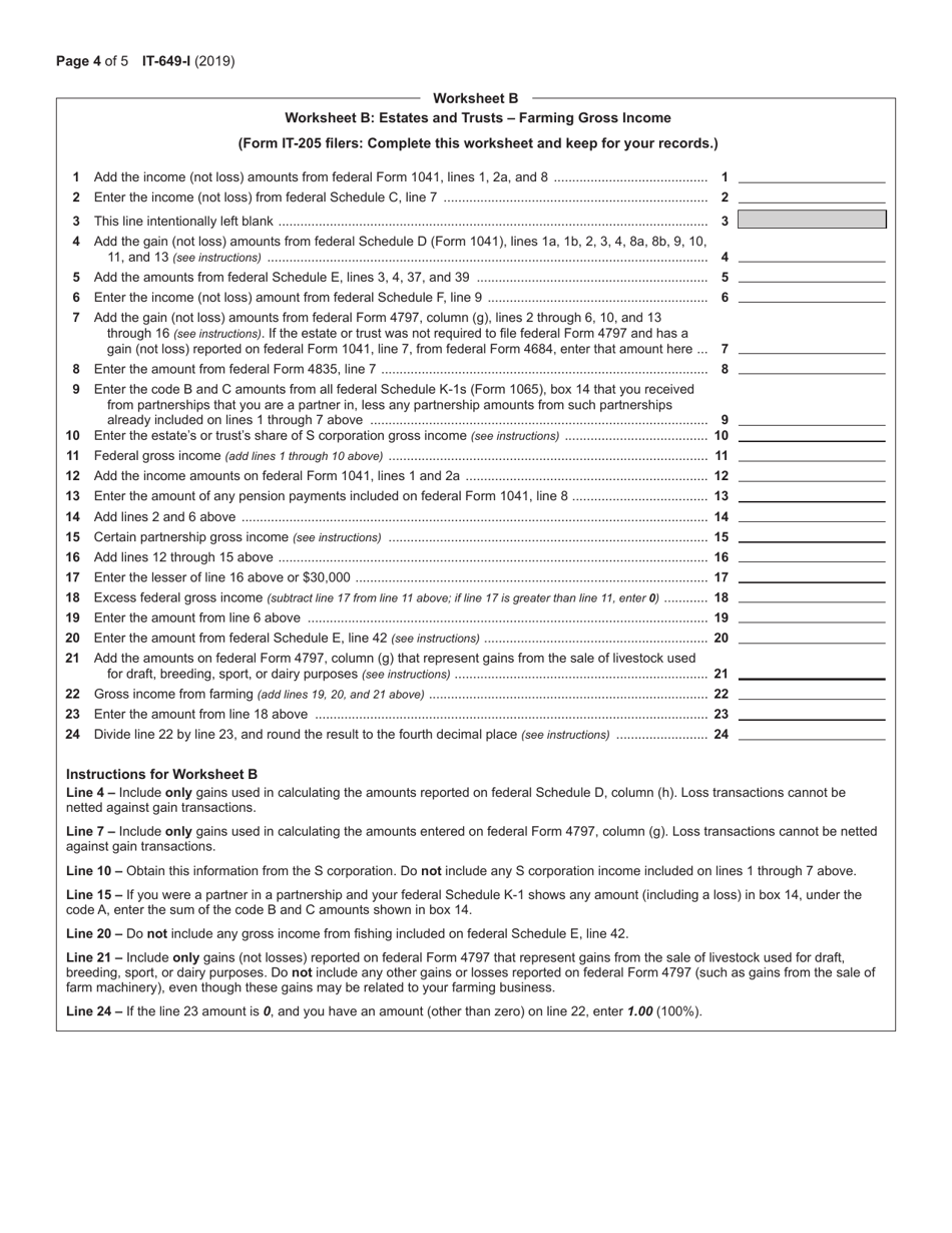 Instructions for Form IT-649 Farm Donations to Food Pantries Credit - New York, Page 4