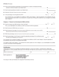 Form DTF-620 Application for Certification of a Qualified Emerging Technology Company - New York, Page 2