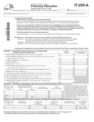 Document preview: Form IT-205-A Fiduciary Allocation - New York