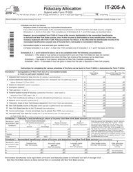 Form IT-205-A Fiduciary Allocation - New York