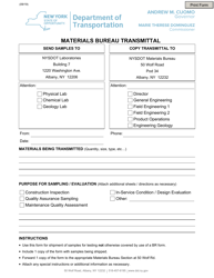 Document preview: Form CONR514 Materials Bureau Transmittal - New York