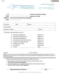 Document preview: Evaluation of Geotextile Material - New York