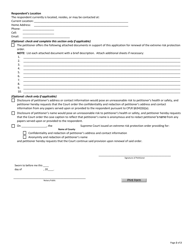 Form UCS-6345A Application for Renewal of an Extreme Risk Protection Order - New York, Page 2