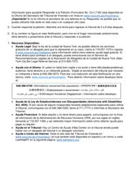 Notificacion De Peticion Por Incumplimiento De Pago - New York City (Spanish), Page 2