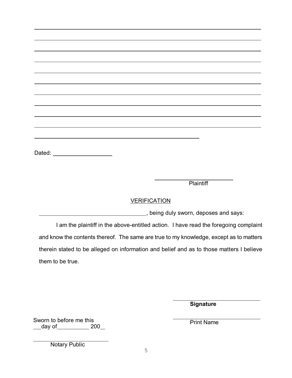 Complaint - Queens County, New York, Page 5