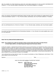 Form CRB002 Discrimination Complaint Form - New York, Page 2