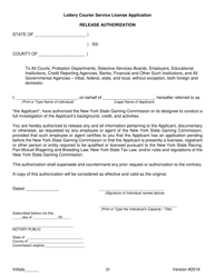 Lottery Courier Service License Application - New York, Page 20