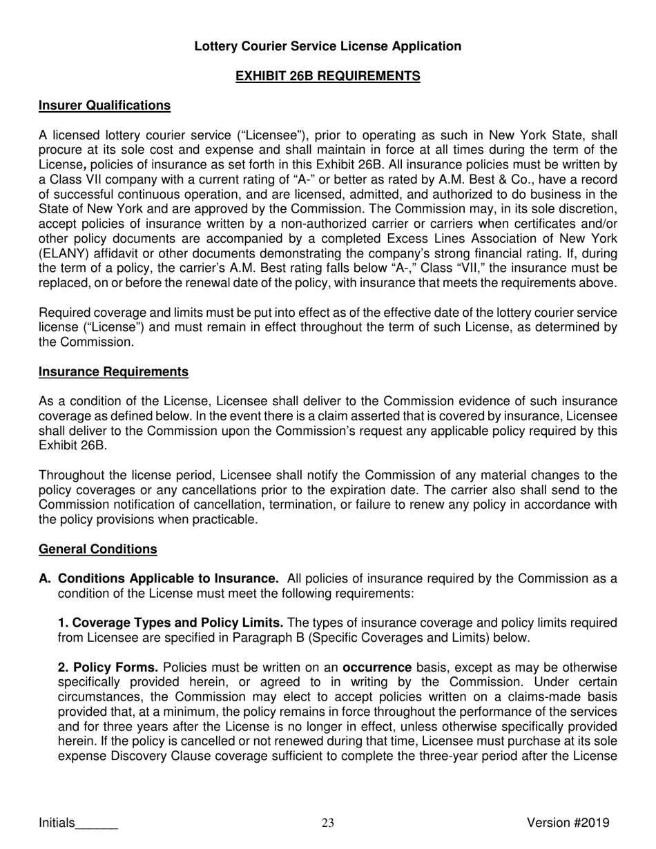 Lottery Courier Service License Application - New York, Page 23