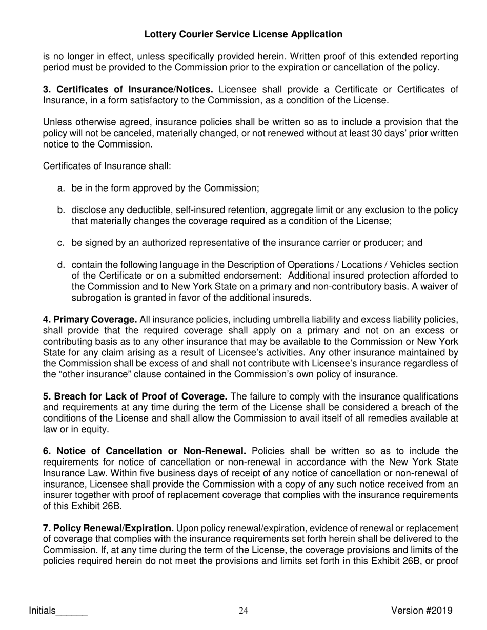 Lottery Courier Service License Application - New York, Page 24