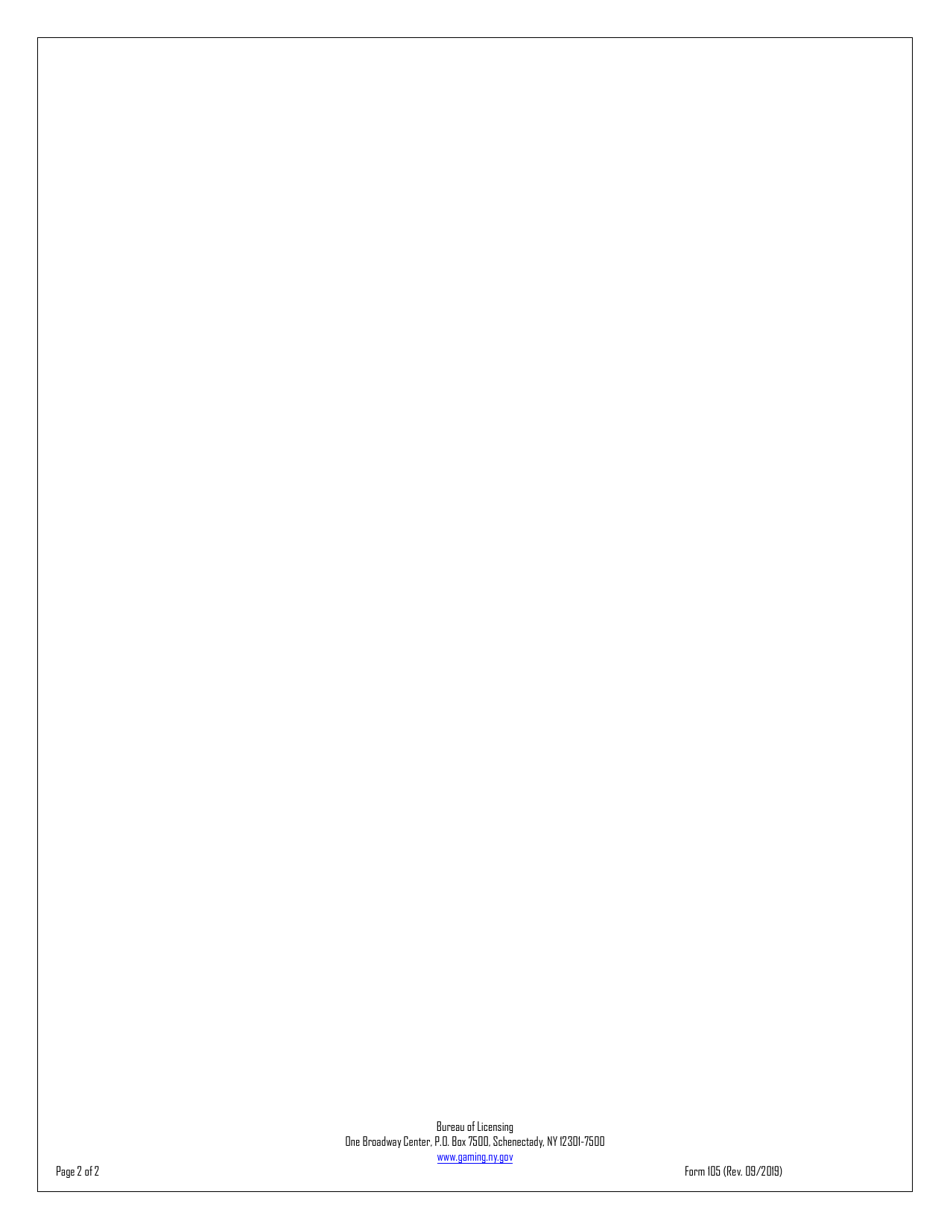 Form 105 Schedule Corporation Statement - New York, Page 3