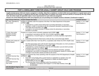 Document preview: Form OCFS-LDSS-4700 Part A Enrollment Form for Legally-Exempt Group Child Care Program - New York
