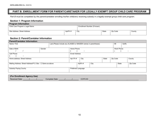 Form OCFS-LDSS-4700 Part A Enrollment Form for Legally-Exempt Group Child Care Program - New York, Page 10