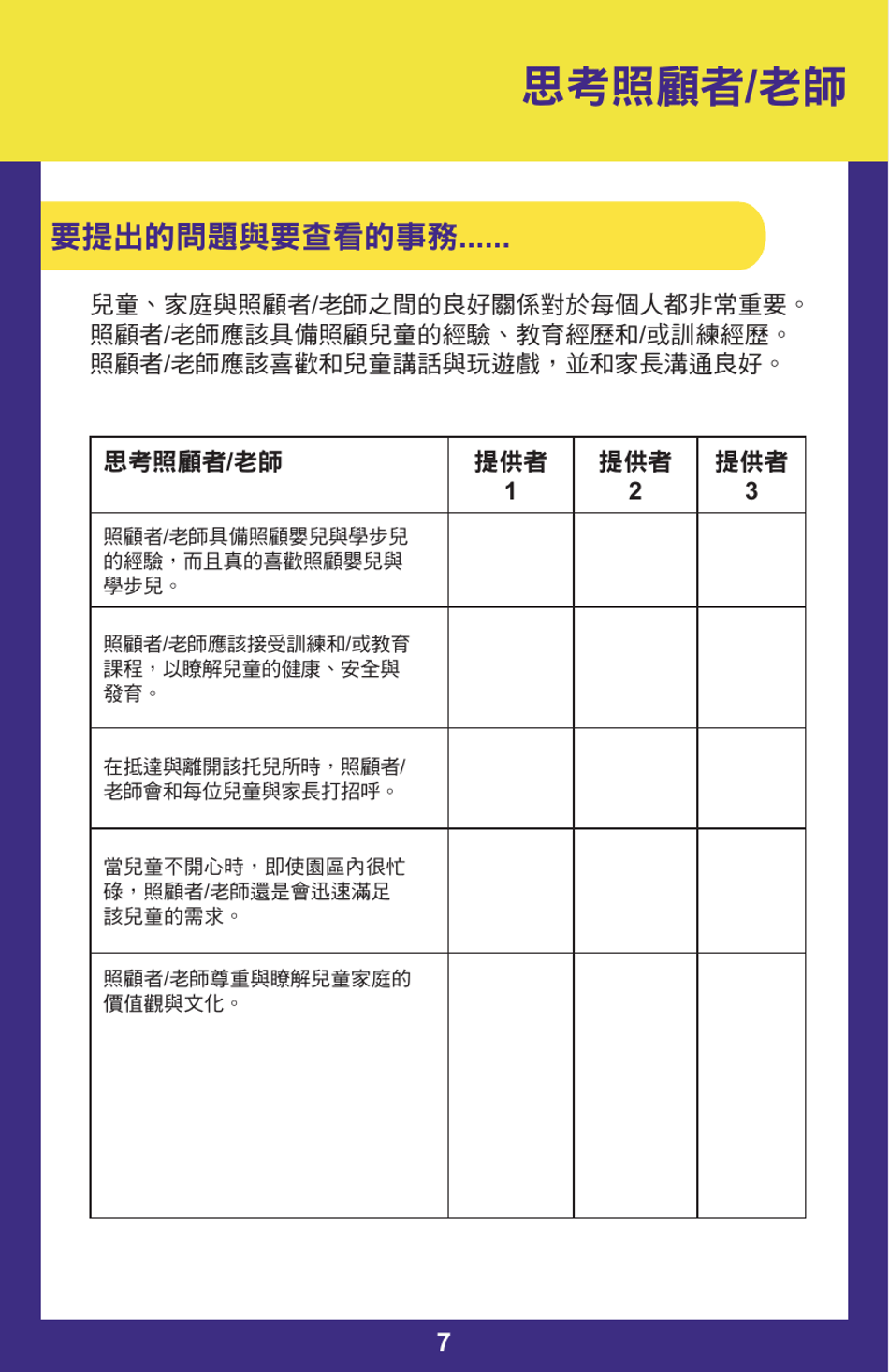 Form PUB-1115B As You Think About Child Care for Your Infant or Toddler - New York (Chinese), Page 7