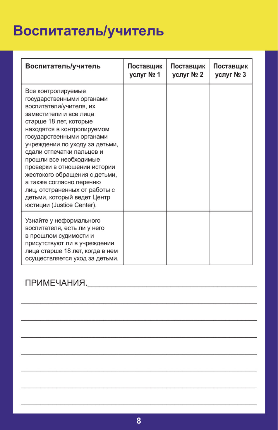 Form PUB-1115B As You Think About Child Care for Your Infant or Toddler - New York (Russian), Page 8