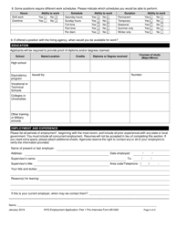Form S1000 Part 1 Employment Application - Pre-interview - New York, Page 3