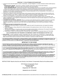 Form C-5 Attending Ophthalmologist&#039;s Report - New York, Page 2
