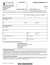 Document preview: Form RS5512 Change of Address Form - New York