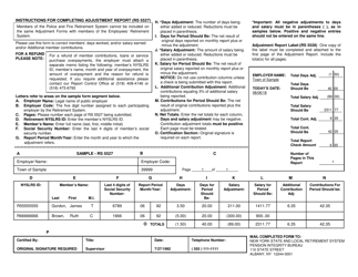 Form RS5527 Adjustment Report for Pension Integrity Bureau - New York, Page 2
