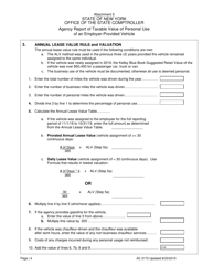 Form AC3173 Attachment 5 Agency Report of Taxable Value of Personal Use of an Employer-Provided Vehicle - New York, Page 4