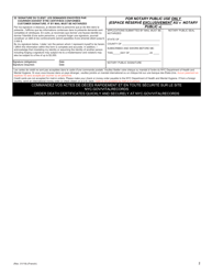 Death Certificate Application - New York City (English/French), Page 2