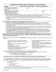 Death Certificate Application - New York City (English/French), Page 3