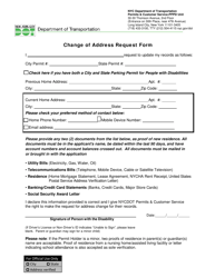 Document preview: Change of Address Request Form - New York City