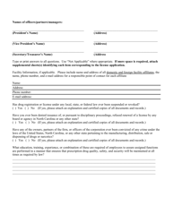 In State Drug Program Application Form - North Carolina, Page 2